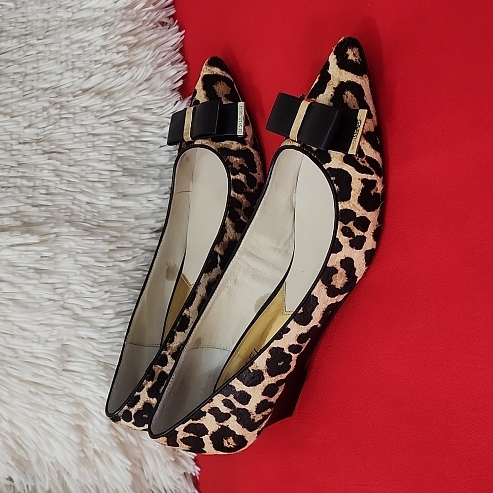 Michael Kors Real Fur Leopard Print Wedge - Picture 2 of 13